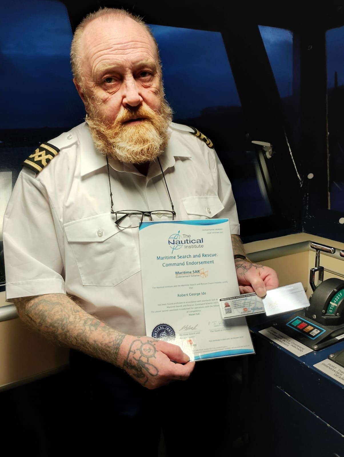 Captain Bob Ide, holder of the Maritime SAR Commander Endorsement