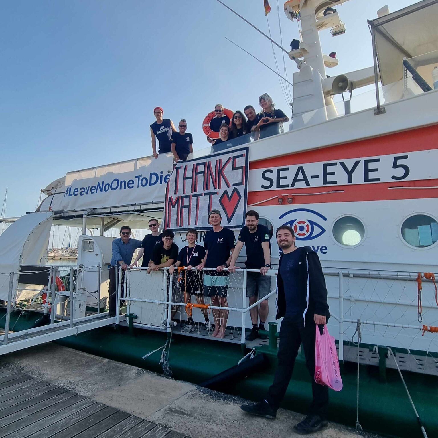 Maritime SAR crew training aboard a rescue vessel in the Central Mediterranean